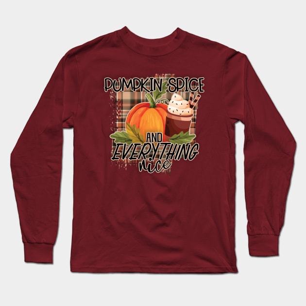 Pumpkin Spice Long Sleeve T-Shirt by SpottydoggCreatives